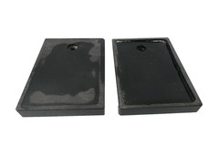 Black Glass Unusual Desk Accessory Unknown Base Onyx Displays Trophy Bases