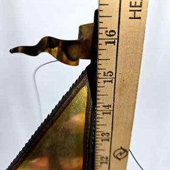 De Mott Brass Copper Sailboat 9″ Ship Signed Art Sculpture Onyx 1970s Heavy Vtg