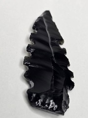 Black Obsidian Style Hand Knapped Arrowhead Point 2.5 In Authenticity Unknown