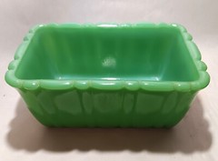 1940s YONKERS NEW YORK vtg slag glass spring flower blub planter akro agate bowl