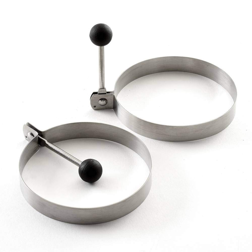 Norpro Stainless Steel Round Egg/Pancake Rings, 3.75″, Silver