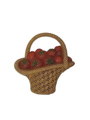Vintage Burwood Plaques Berry Basket Decor Set Of 2 Plastic Made In USA