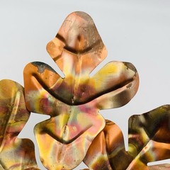 HOMCO Oak Leaves with 3 Wood Acorns Copper Tone Home Interiors MCM Fall Lot