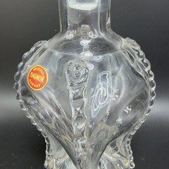 Magnor Glassverk Norway Clear Glass Decanter Vintage Container Bottle W Stopper