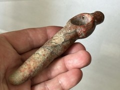 INCREDIBLE PRECOLUMBIAN TAIRONA SHAMAN JASPER STONE MEDICINE DRUG SPOON COLUMBIA