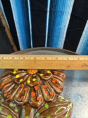 VTG Brown Sunflower Wall Ceramic Decoration 10”x7”x1 1/2” MCM – EUC