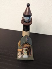 MINIATURE WOODEN LIGHTHOUSE 8.5″ Tall Unbranded