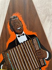 2 Vintage Mid Century TruArt Musicians Diamond Shaped Wall Art Decor Pair 21×7″