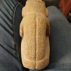 Pre-Columbian Carved Basalt Good Luck Squatting Statue ~ Costa Rica