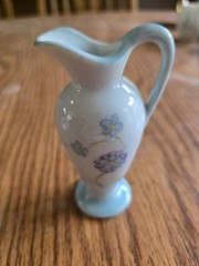 Lot of 4 ceramic porcelain miniature pitchers baskets CFM GDM France F Milli