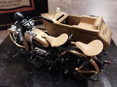 1933 Motorcycle Side/Car Bank Ultra Classic Marble Granite Base Harley