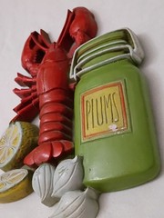 Vintage Homco Lobster Plastic Wall Decor #7753 Made In USA