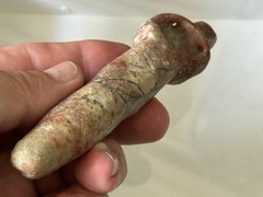 INCREDIBLE PRECOLUMBIAN TAIRONA SHAMAN JASPER STONE MEDICINE DRUG SPOON COLUMBIA