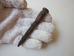 very rare ancient Roman iron nail for crucifixion 1-2 century AD.