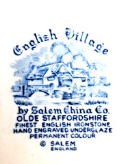 English Village by Salem China Co. Olde Staffordshire/ Excellent cond. 10″