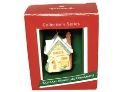 Hallmark Keepsake Miniature Ornament, Old English Village Sweet Shop, 1989