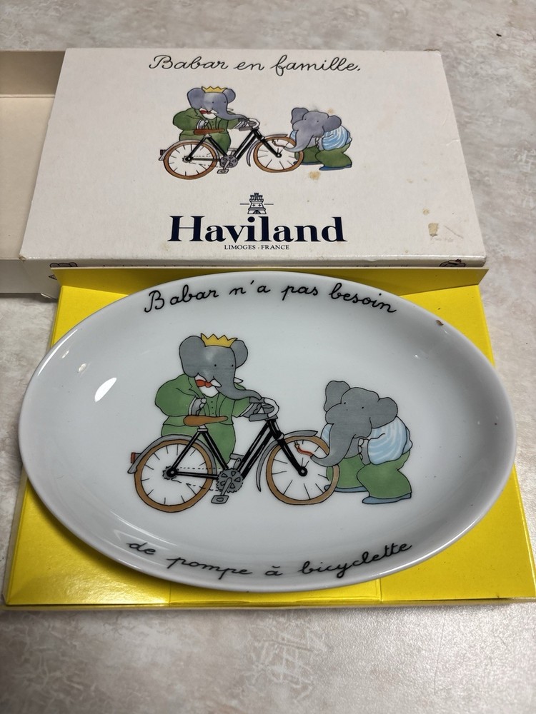 Haviland France Barbar Elephant Trinket Tray Dish Rare
