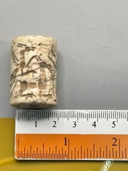 Near eastern Past Civilization Wonderfull Intaglio Carved Signet Stone Seal Bead