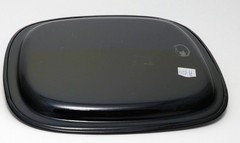 TWO Vtg Tole, Toleware Black Metal Trays, Hand-Painted Florals w/Gold Trim Edges