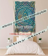 Endless Knot Celtic Tapestry 3D relief look Wall Art spiritual decor 59X82 in