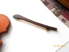 Unbranded 7″ Wooden Violin Model with Bow, Made in China, Possible Ornament