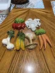 Vintage Home Interior Vegetable Fruit Wall Plaques Homco Dart 1970’s 80’s