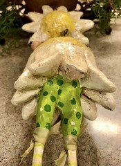 Penny McAllister 2007 Folk Art “Petal Pusher” Paper-Mache Bobblehead Figure