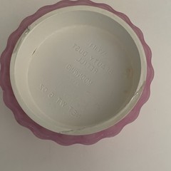 Vintage Avon Elusive Beauty Dust Vanity Powder Container Pink Plastic Gold Empty
