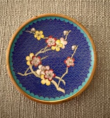 Vintage 1900-1940 Cloisonne Trinket Dish 4″D Peoples Republic of China