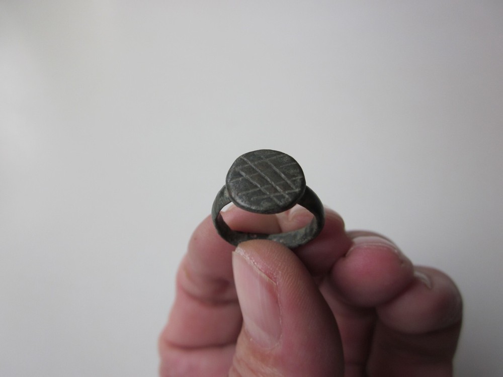 ancient Viking engraved small bronze. IX – X AD.