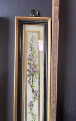 Pair Of Vintage Neoclassical Sungott Art Studios Style 905 Purple Floral Prints