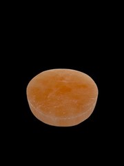 Orange Selenite Round Circle Crystal Charging Plate 2.8” Diameter 3/8″ Thick
