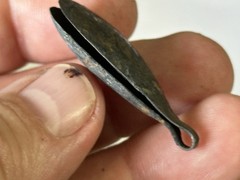 NICE AUTHENTIC PRE-COLUMBIAN SILVER TWEEZERS FROM PERU, INCA / MOCHE CULTURE