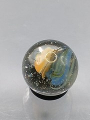 .59″ Vintage Cat Eye Hybrid Sparkler Marble- Akro Master Marble King Vitro – J63