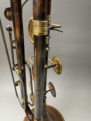 Welded Copper Metal Decorative Trumpet Folk Art 18”