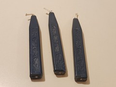Vintage Stamp W Franklin Mint 1970s Sealing Wax Sticks Blue 3x Patent Pending