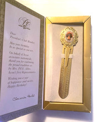 Avon President’s Club Bookmark, Appears to be New but box is not sealed