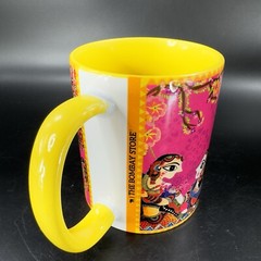The Bombay Store 10 Oz Multicolored Indian Theme Porcelain Coffee Mug Cup