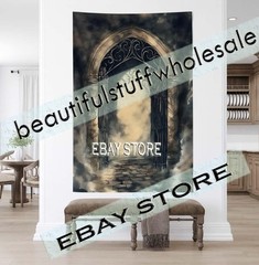 Rich Gothic Arch Wall Hanging Tapestry haunted dreamscape 39X59 in