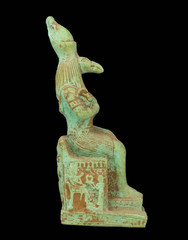 Ancient Egyptian God Thoth Seated Statue Ibis Deity Pharaonic Wisdom Stone BC