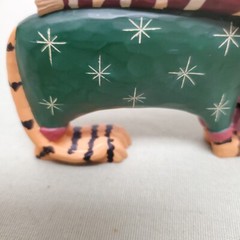 Williraye Folk Collection Orange Tabby Cat Christmas Sweater & Hat Ornament