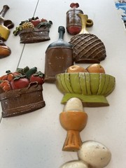 Vintage / 4 Piece/ Sexton Metal Wall Art from 1970’s Some Paint Chipping