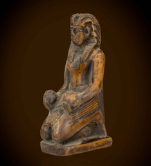 Ancient Egyptian King Khufu Kneeling Statue Pharaonic Pharaoh Stone Artifact BC