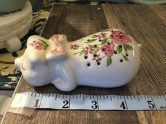 CERAMARTE BRAZIL AVON 1978 POTPOURRI HAND DECORATED CAT For Laundry Beads