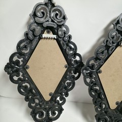 VTG Homco Home Interiors Butterfly Diamond Wall Plaques Set of 3 Gold Frames