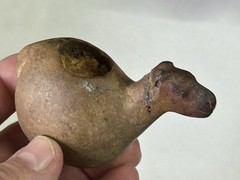 WONDERFUL PRE-COLUMBIAN CANOPA LLAMA EFFIGY VOTIVE CONTAINER FIGURE PERU