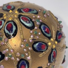 SIGNED Nannette Fenn “Eggs”traordinaire Designs Floral Faberge Inspired Egg USA