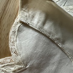 Vintage Antique Toddler Girl’s White Cotton Slip 15”X11”
