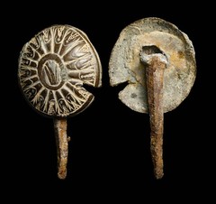 Roman Decorative Coffin Bolt Floral Rosette Motif Antiquity Artifact 48mm wCOA