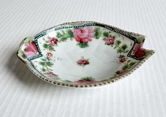 Lovely Vintage Art Nouveau Handpainted Porcelain Bone China Trinket Dish
